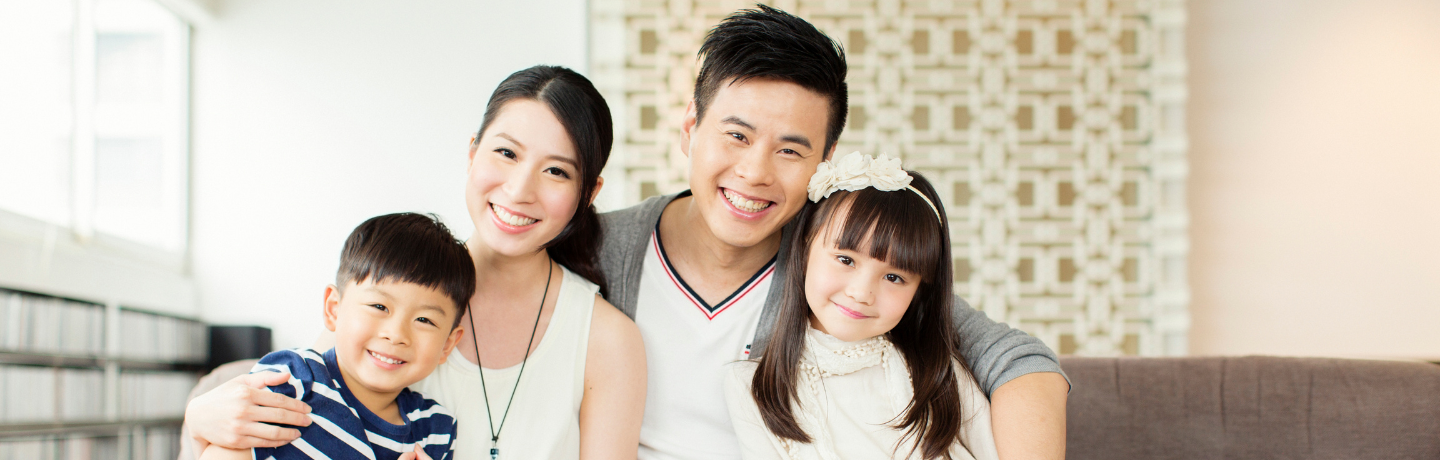 Happy Asian Family